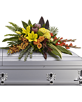 Island Memories Casket Spray Sympathy Arrangement